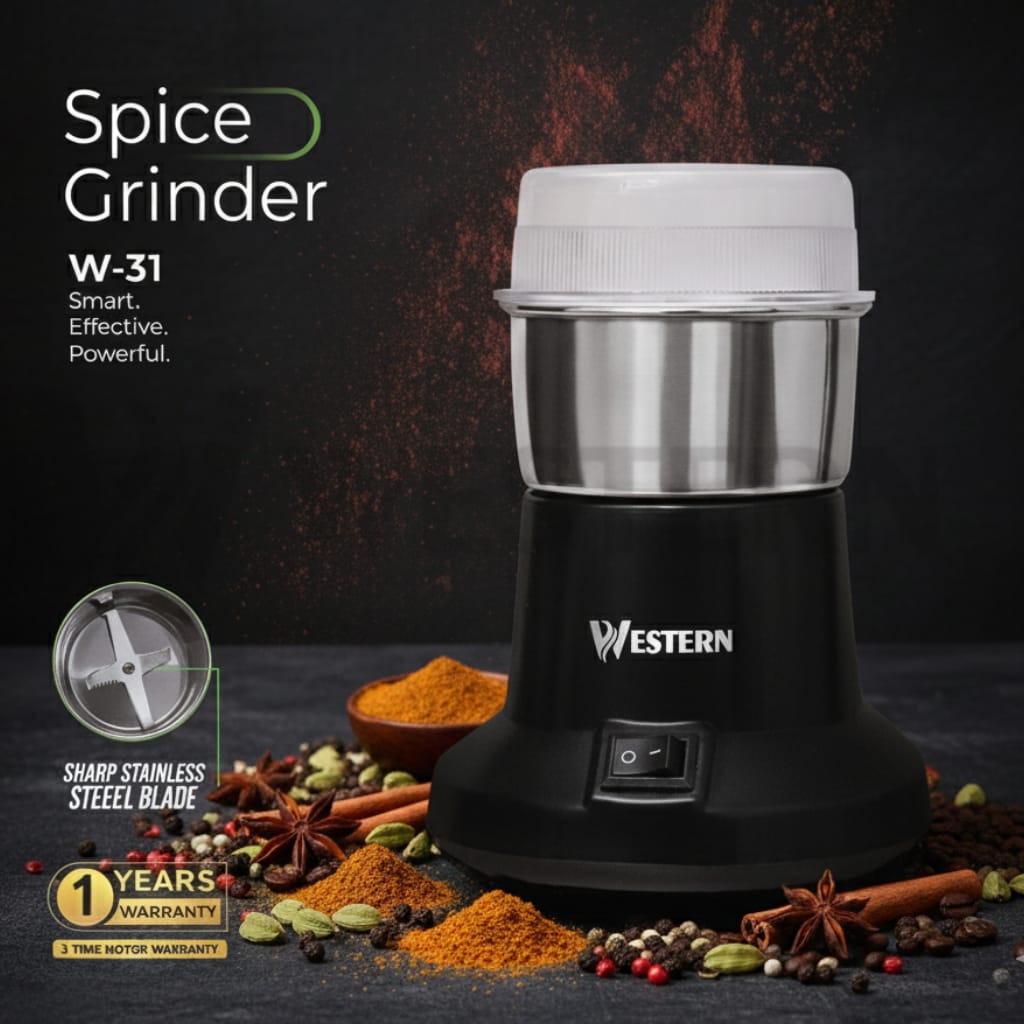 Western W-31 Electric Spice Grinder β 150W Stainless Steel Masala & Coffee Grinder Machine
