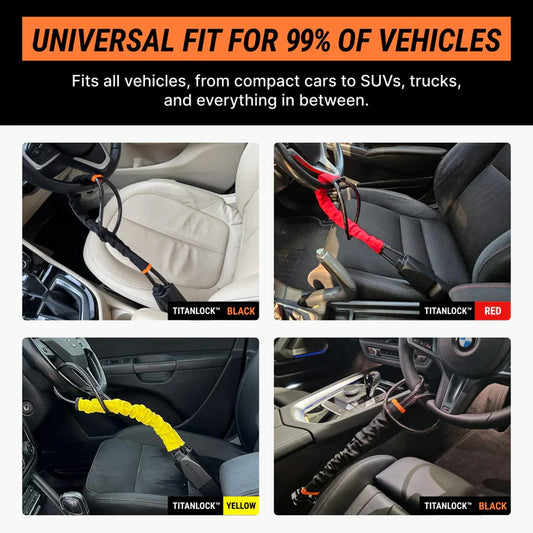 Car Seat Belt Steering Wheel Anti-Theft Locking Device