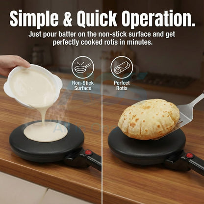 SECO Roti Maker – Non-Stick Electric Chapati Maker | Roti, Tortilla & Crepe Maker Machine