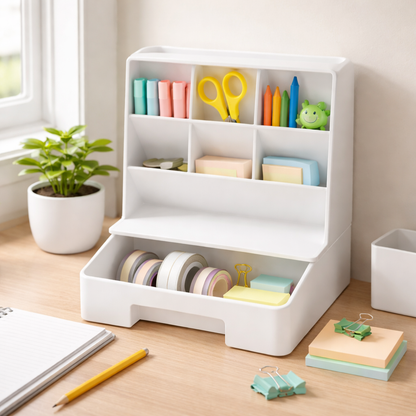 Right Way Shop™ Multi-Compartment Makeup & Desk Organizer