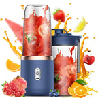 Portable Blender Juicer Machine – 2-in-1 USB Rechargeable Smoothie Maker | 400ml Personal Mini Fruit Mixer