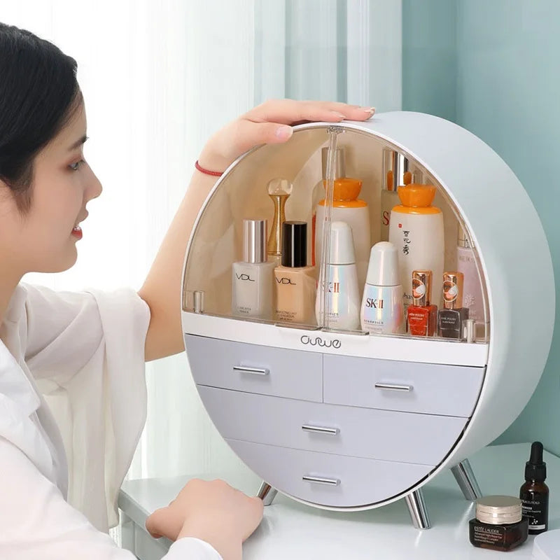 Right Way Shop™ Dustproof Makeup Organizer with Drawers & Brush Holder