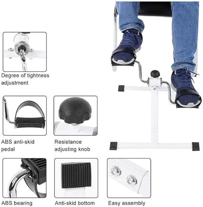 Mini Exercise Cycle – Foldable Pedal Exerciser for Home & Office | Adjustable Resistance Mini Exercise Bike