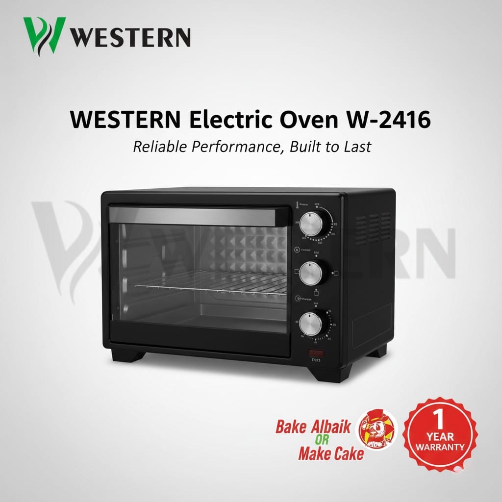 Western Electric Oven W-2416 – 24L Multi-Function Electric Oven | Baking, Grilling, Roasting & Toasting Oven