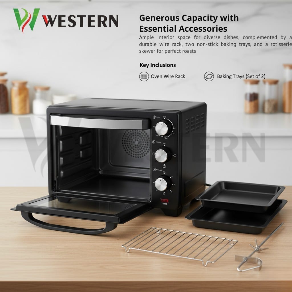 Western Electric Oven W-2416 – 24L Multi-Function Electric Oven | Baking, Grilling, Roasting & Toasting Oven