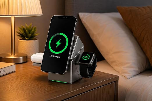 Foldable 3in1 15W Magnetic Wireless Charger Stand