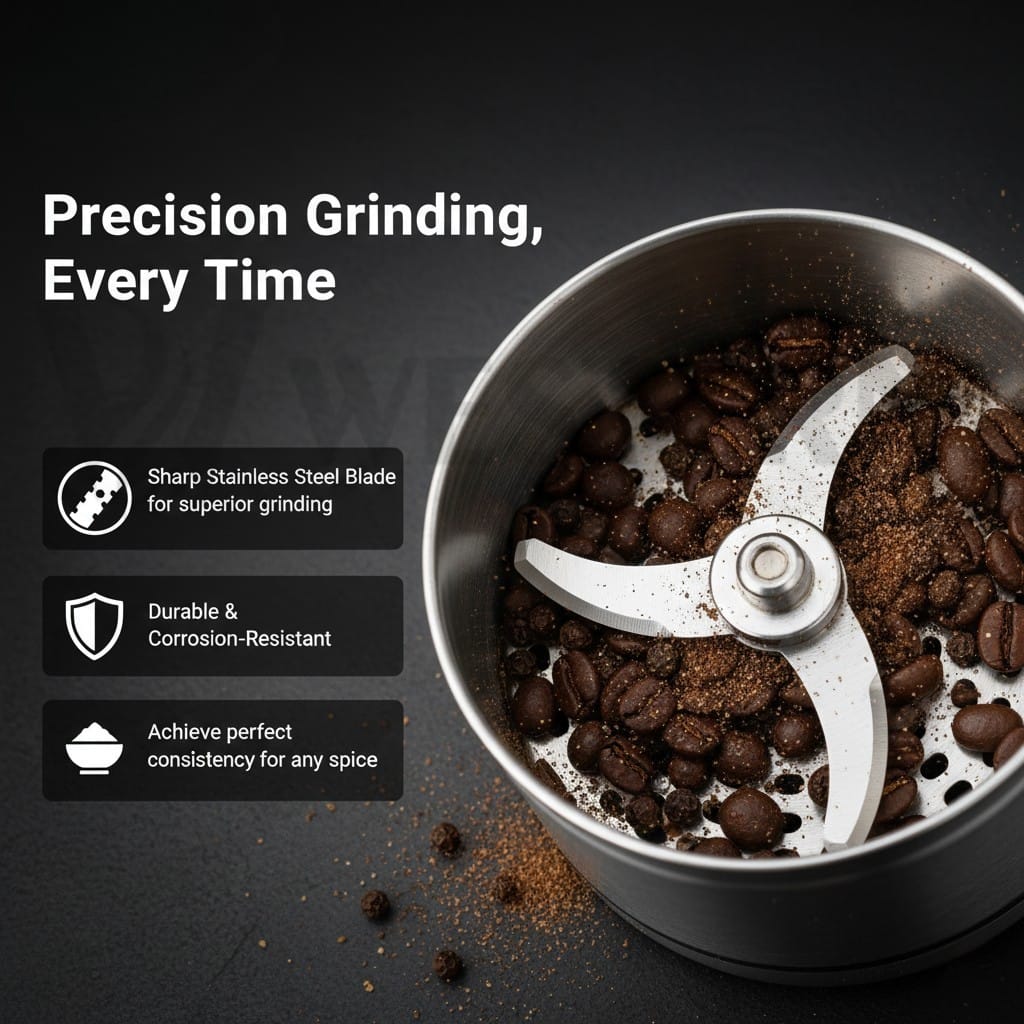 Western W-31 Electric Spice Grinder – 150W Stainless Steel Masala & Coffee Grinder Machine