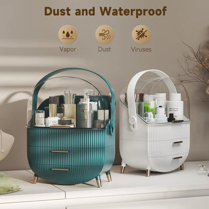 Right Way Shop™ Waterproof Makeup Organizer with Lid & Drawers