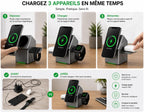 Foldable 3in1 15W Magnetic Wireless Charger Stand