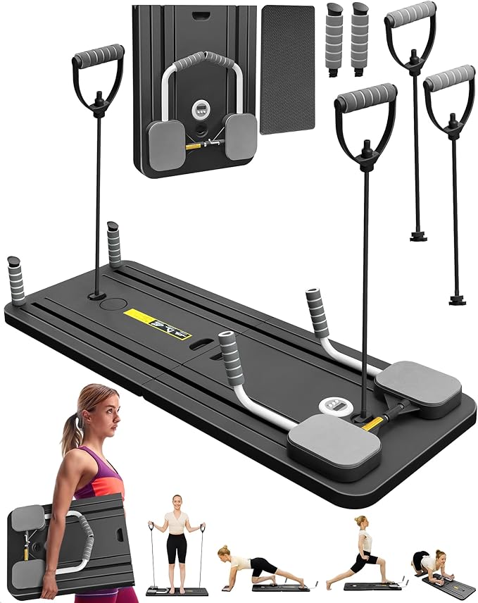 Multifunctional Pilates Board Abdominal Exercise Pushup Board 8IN1 - Automatic Rebound Full-Body Workout Machine for Men & Women