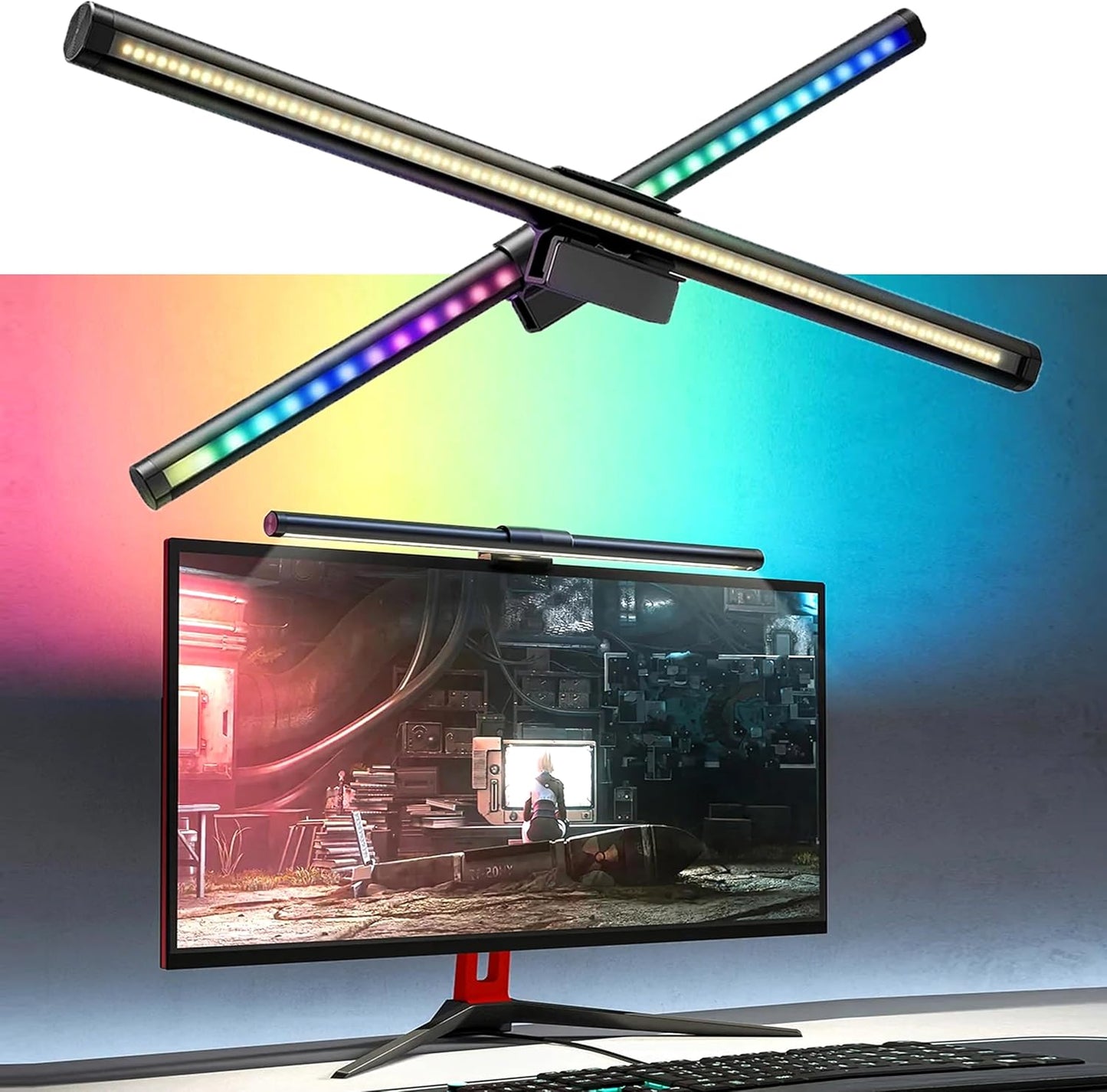 Right Way Shop™ RGB Monitor Light Bar – Eye Protection & Ambient Backlight