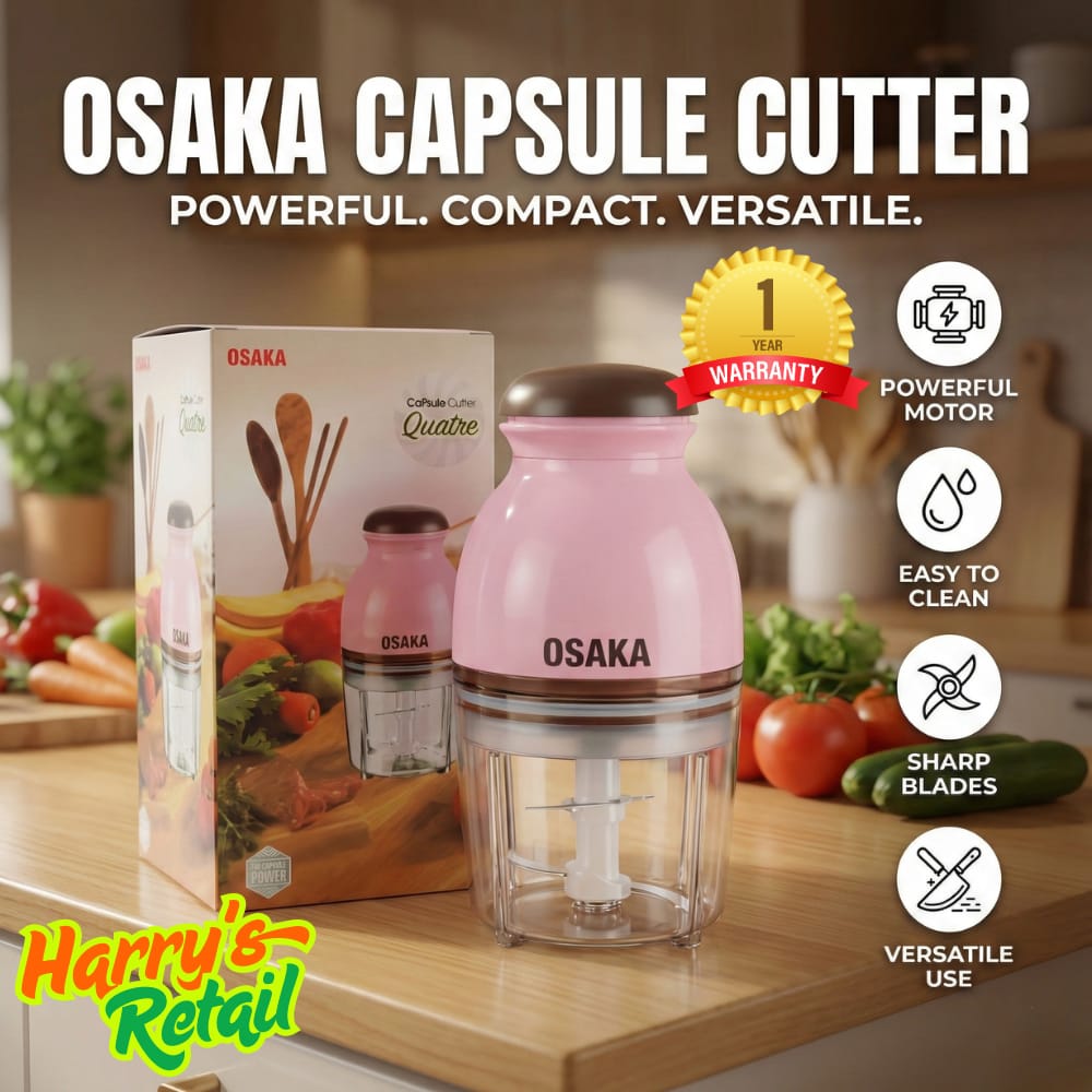 Osaka Capsule Cutter – Electric Food Chopper | Powerful Motor | Sharp Stainless Steel Blades