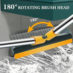 2-in-1 Floor Cleaning Brush with Scraper