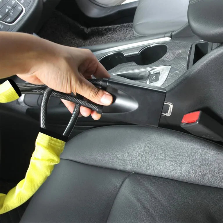 Car Seat Belt Steering Wheel Anti-Theft Locking Device