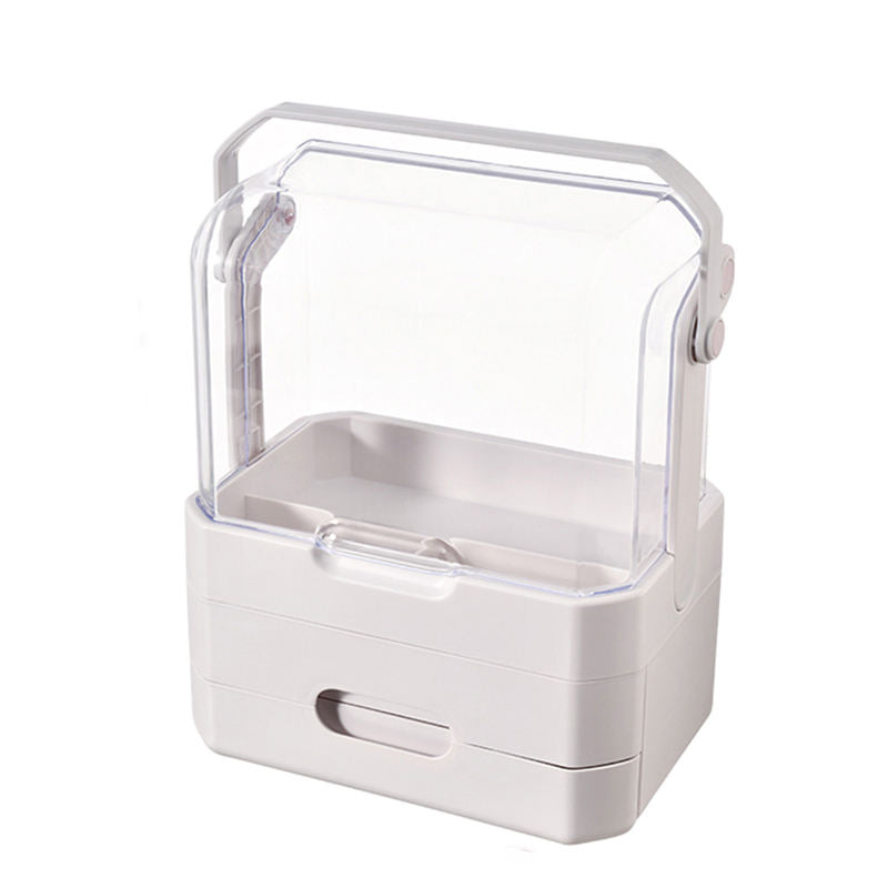 Right Way Shop™ Large Makeup Organizer with Dustproof Lid & Drawers