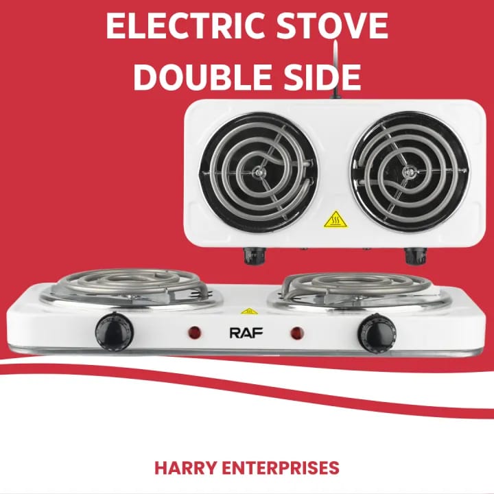 Raf Double Stove Hot Plate – Electric Stove & Cooking Machine| Multi-Functional Electric Cooker
