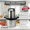 6L Chopper Machine – King Size Electric Chopper | 304 Stainless Steel Bowl | Dual Speed Control | Heavy Duty Food Processor
