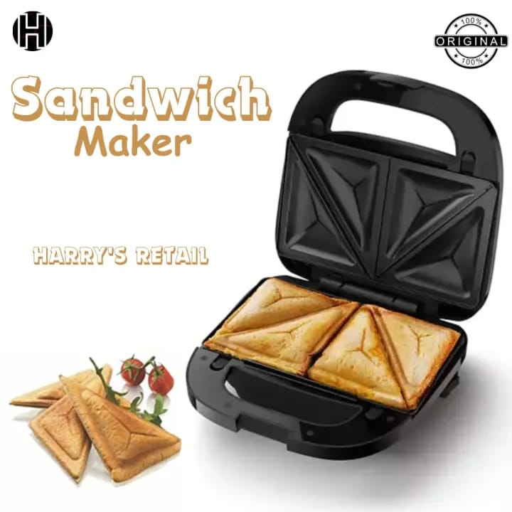 2-Slice Sandwich Maker | Fast Heating Toast & Snack Maker | Cool Touch Handle