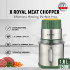 1L Electric Chopper Machine – Compact Food Processor | Vegetable, Meat & Spice Chopper | Stainless Steel Blades