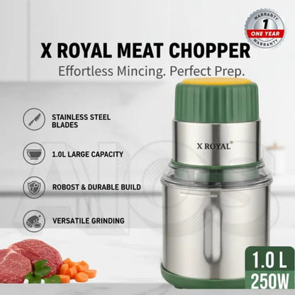 1L Electric Chopper Machine – Compact Food Processor | Vegetable, Meat & Spice Chopper | Stainless Steel Blades