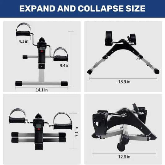 Digital Mini Exercise Cycle – Portable Pedal Exerciser with LCD Display | Adjustable Resistance