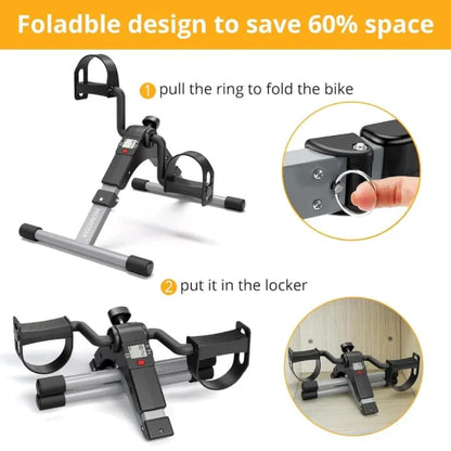 Digital Mini Exercise Cycle – Portable Pedal Exerciser with LCD Display | Adjustable Resistance