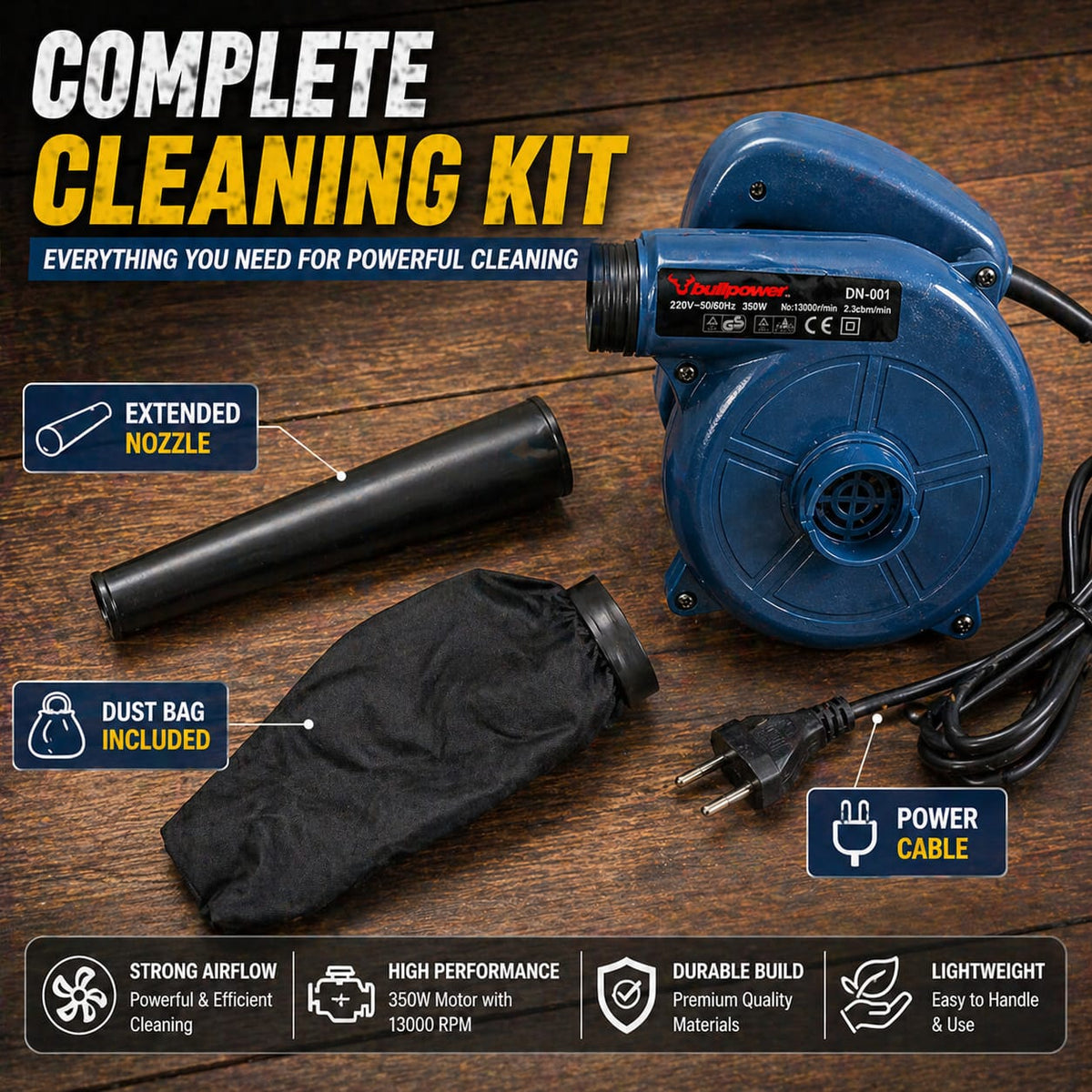 Electric Air Blower – 350W High Power Dust Cleaner 13000 RPM | Portable Dust Blower Machine