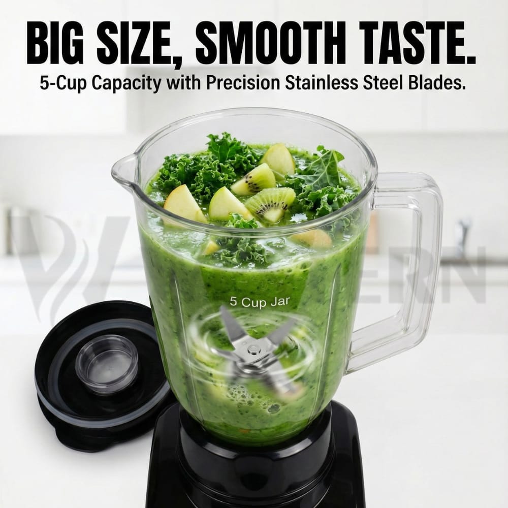 Western W-002 2-in-1 Blender & Grinder – 1.5L Large Capacity | Heavy-Duty 2-Speed Motor| 2-Year Warranty