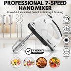 Electric Hand Mixer – 5 Speed 180W Egg Beater | Handheld Whisk Blender | Cake & Baking Mixer for Kitchen