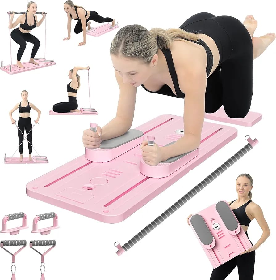 Multifunctional Pilates Board Abdominal Exercise Pushup Board 8IN1 - Automatic Rebound Full-Body Workout Machine for Men & Women