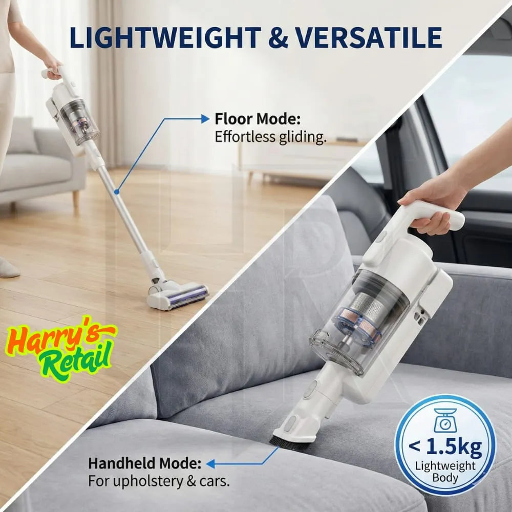 Cordless Stick Vacuum Cleaner – 2-in-1 Lightweight Handheld