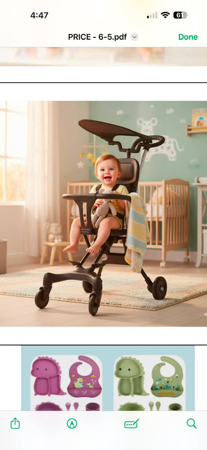 Right Way Shop™ 3-in-1 Foldable Luxury Baby Stroller
