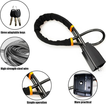 Car Seat Belt Steering Wheel Anti-Theft Locking Device