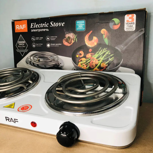 Raf Double Stove Hot Plate – Electric Stove & Cooking Machine| Multi-Functional Electric Cooker