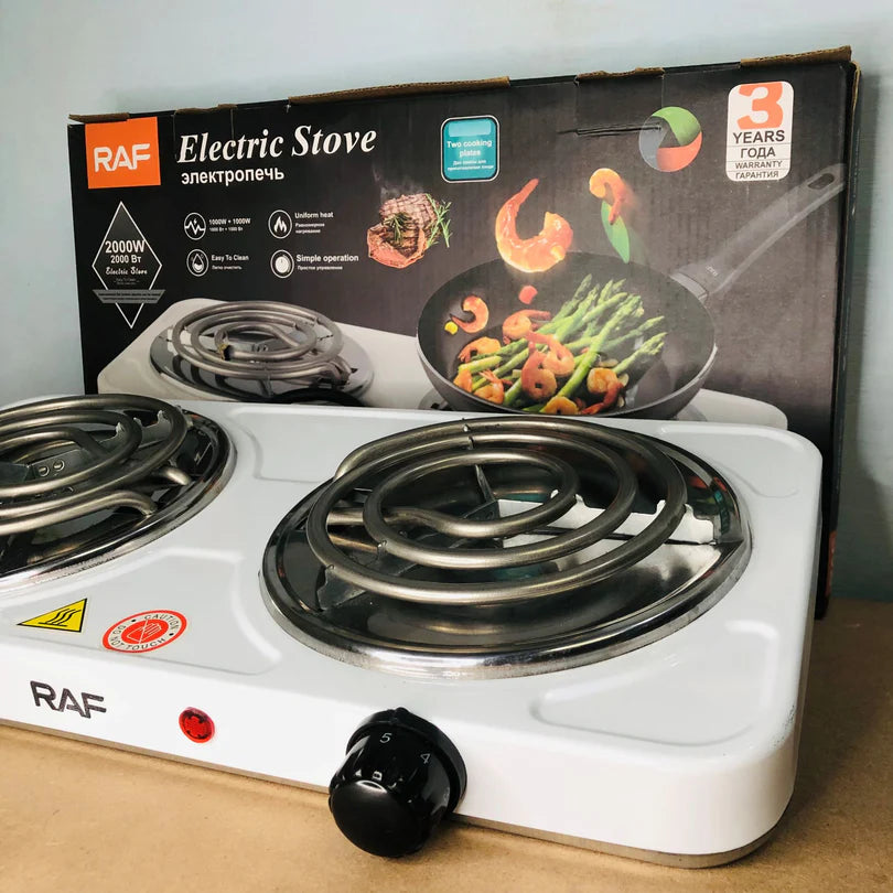 Raf Double Stove Hot Plate – Electric Stove & Cooking Machine| Multi-Functional Electric Cooker