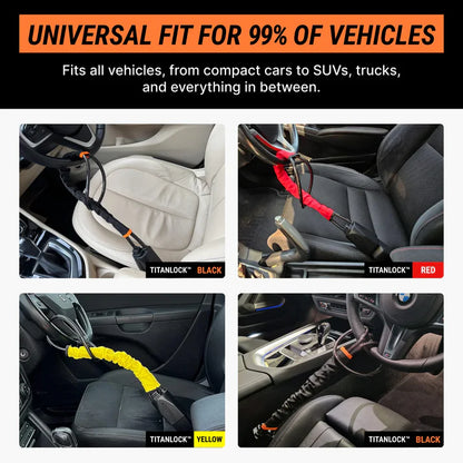 Car Seat Belt Steering Wheel Anti-Theft Locking Device