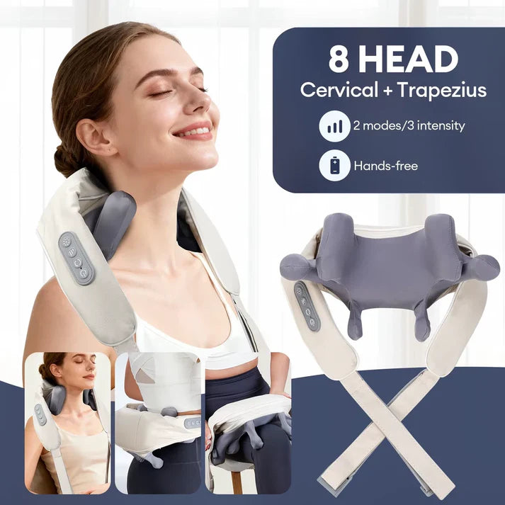 Right Way Shop™  Neck & Back Massager With Heat – Professional Electric Cervical Deep Tissue Pain Relief Massager / 1 year Warranty + Premium Quality
