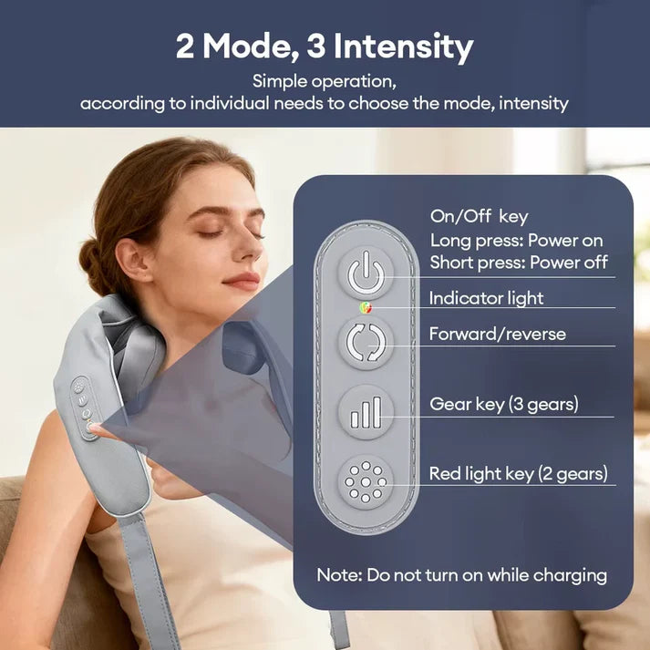 Right Way Shop™  Neck & Back Massager With Heat – Professional Electric Cervical Deep Tissue Pain Relief Massager / 1 year Warranty + Premium Quality