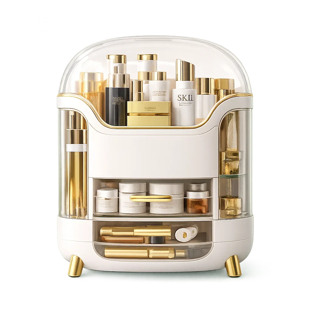 Right Way Shop™ Luxury Makeup Organizer with Drawer & Dustproof Lid